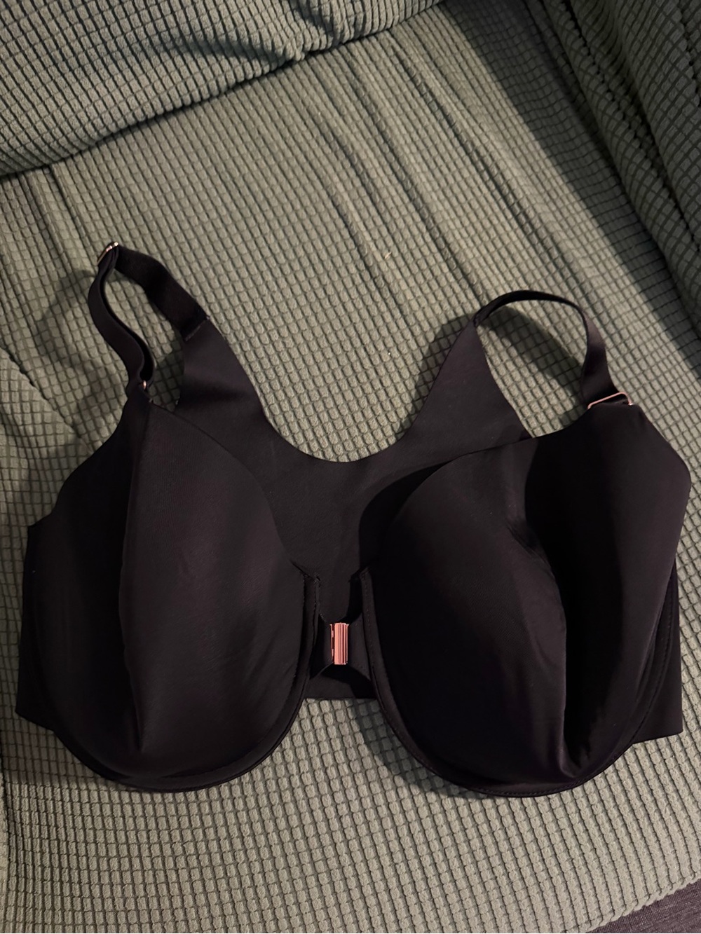 Soma Black Front-Closure Seamless Support Bra